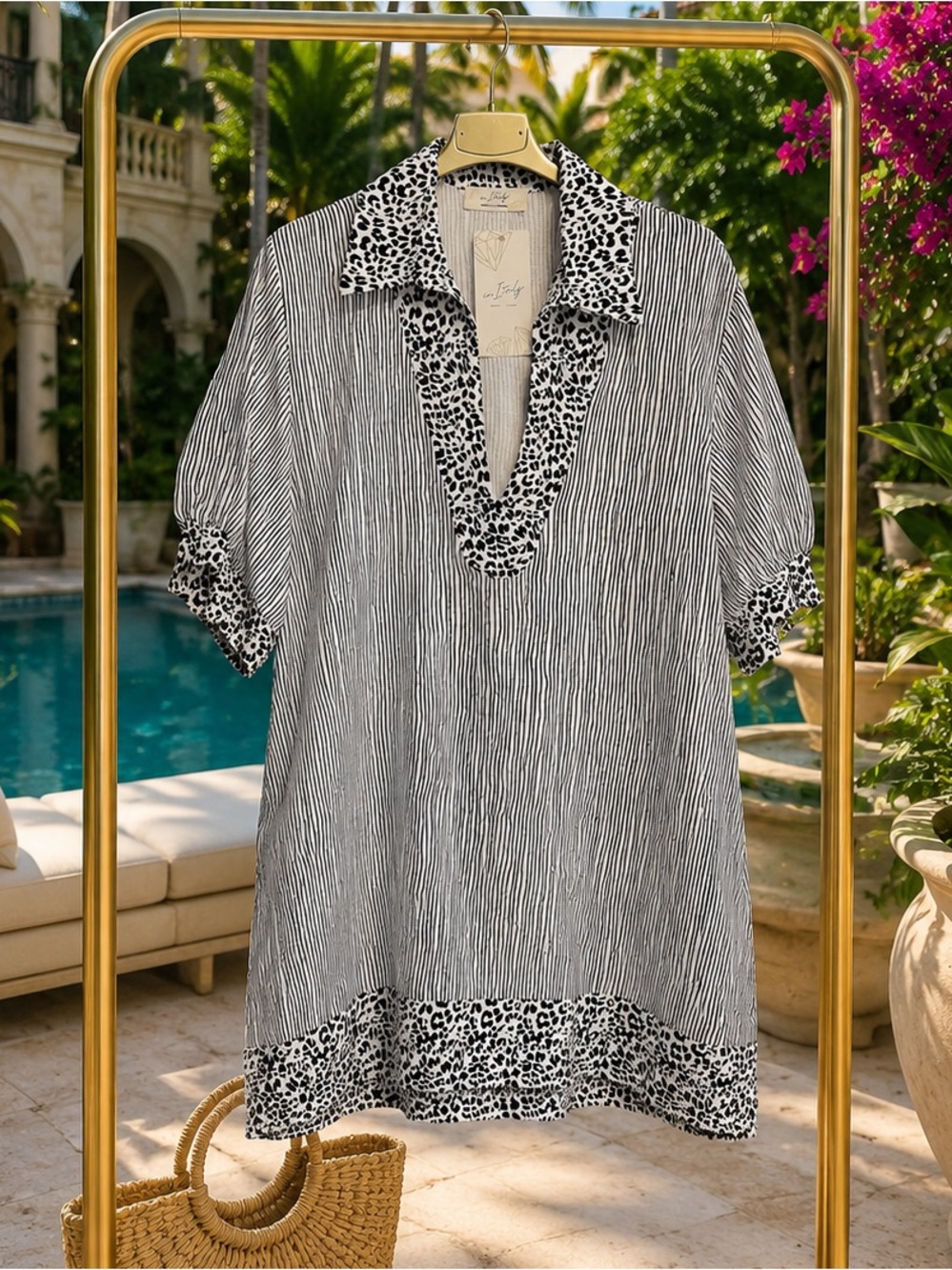 Made in Italy Animal Print Mini Dress OS